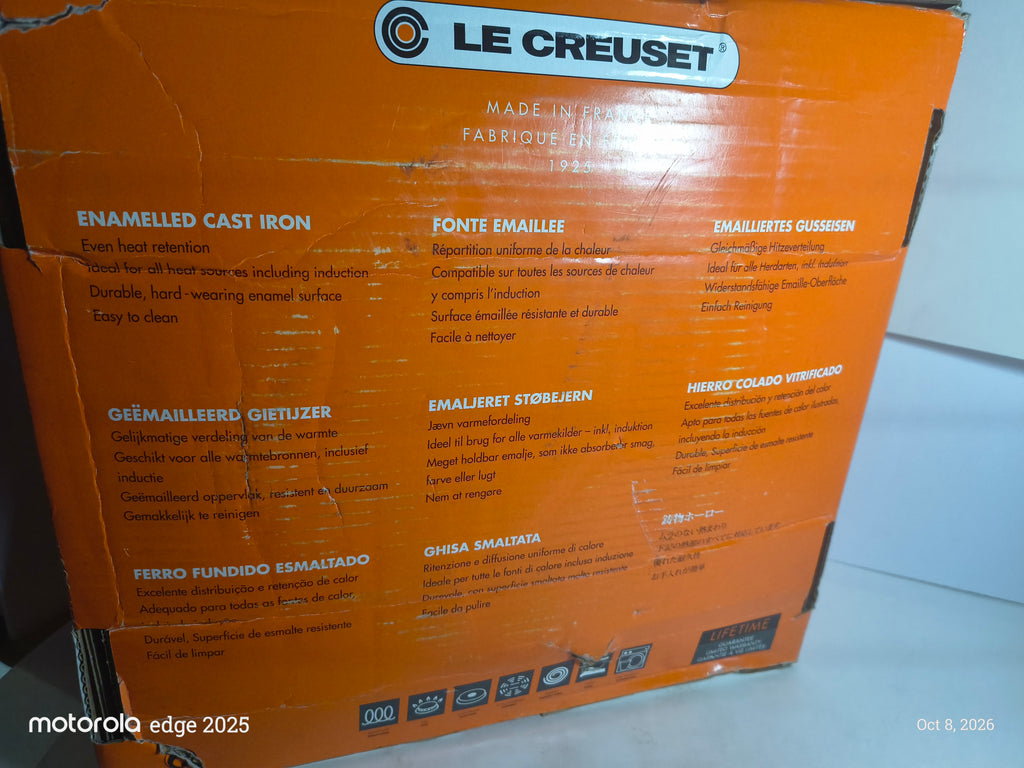 Le Creuset 9-Qt Round Dutch Oven — Meringue, New in Box