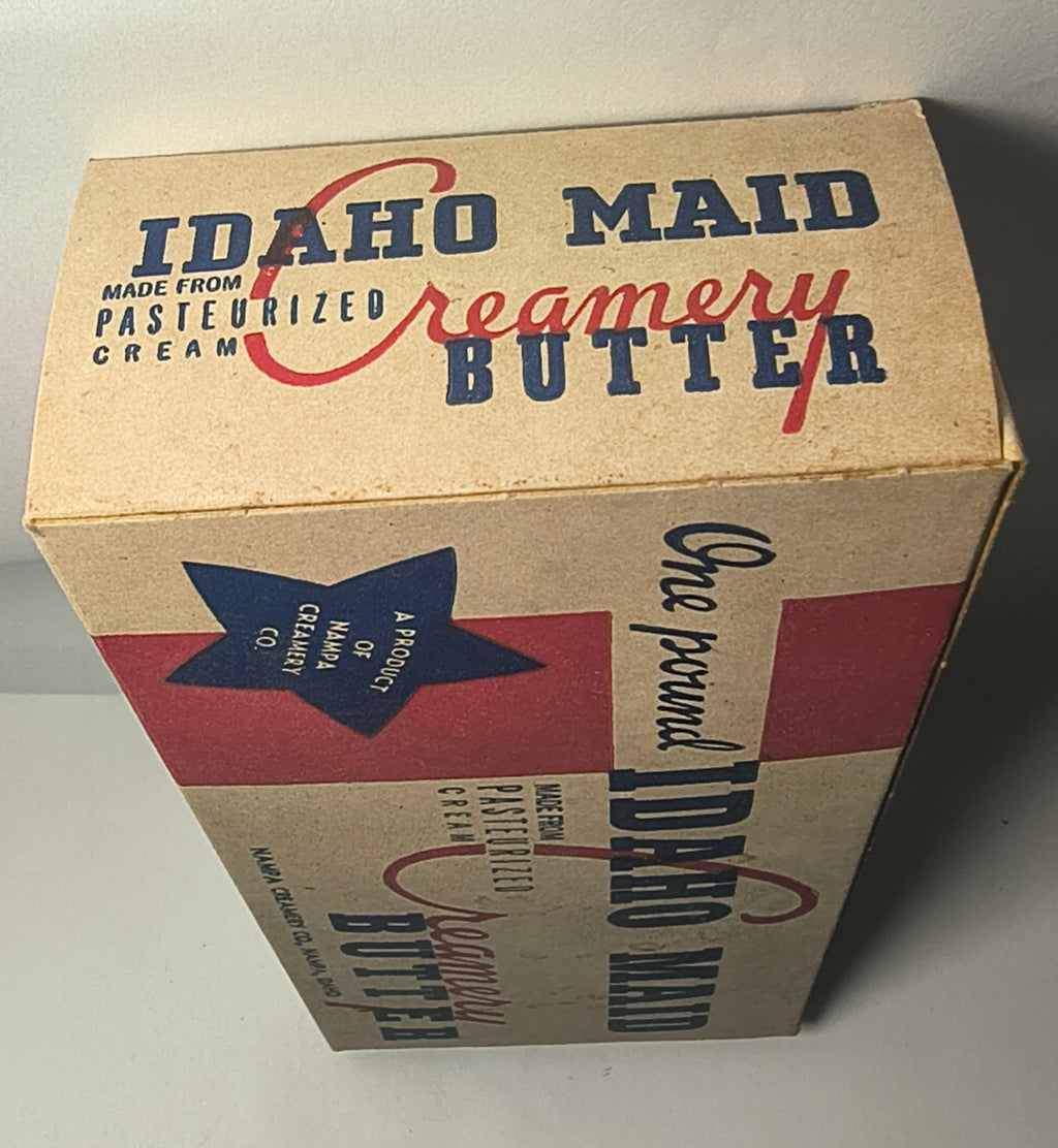 Vintage Idaho Maid Creamery Butter Box – Nampa Creamery Co., Nampa Idaho (NOS)