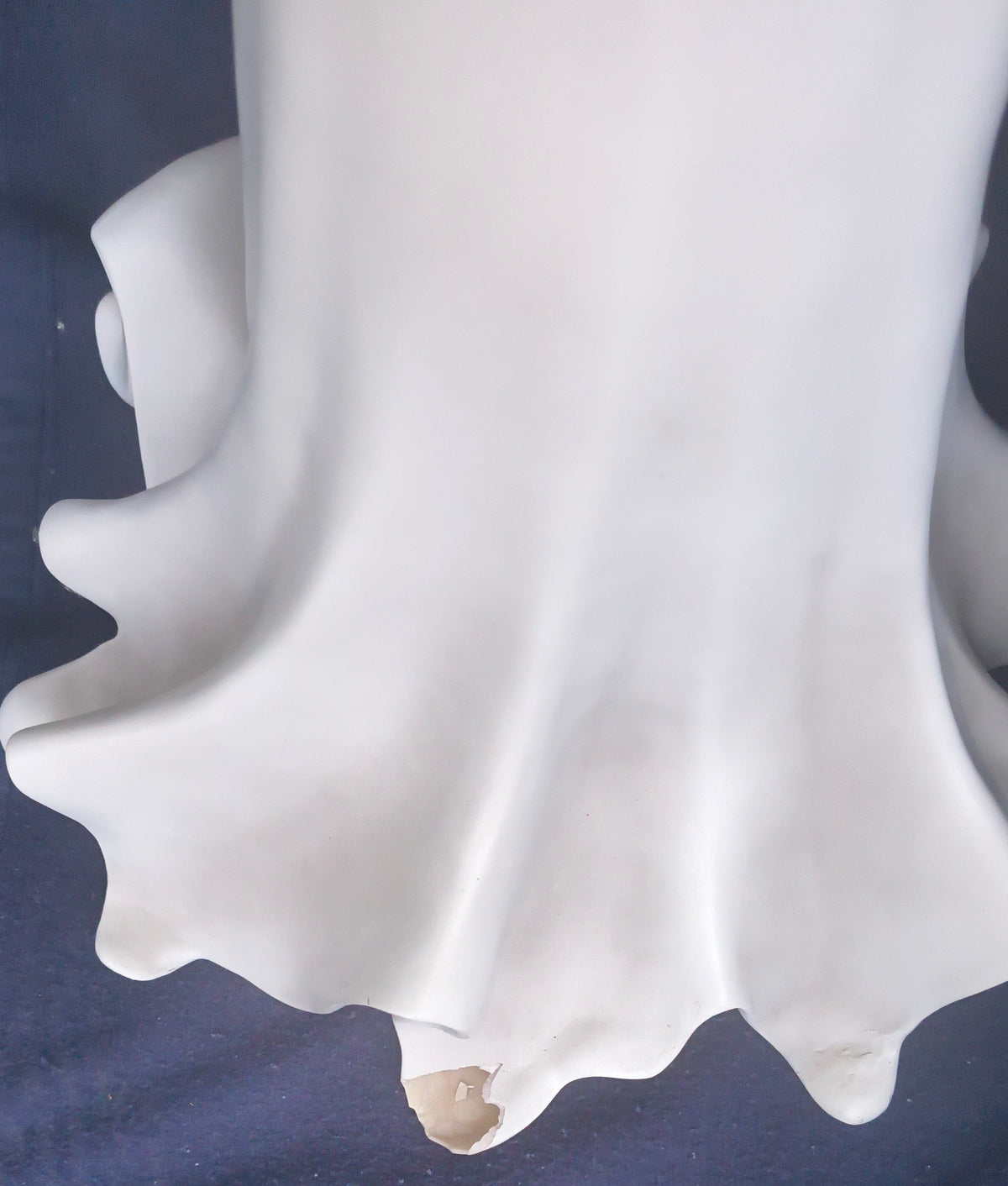 27" Tall Matte White Ghost Sculpture – Halloween Décor Statement Piece