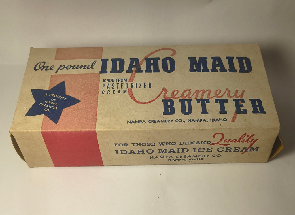 Vintage Idaho Maid Creamery Butter Box – Nampa Creamery Co., Nampa Idaho (NOS)