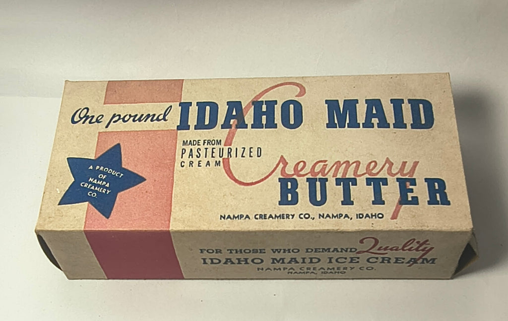 Vintage Idaho Maid Creamery Butter Box – Nampa Creamery Co., Nampa Idaho (NOS)