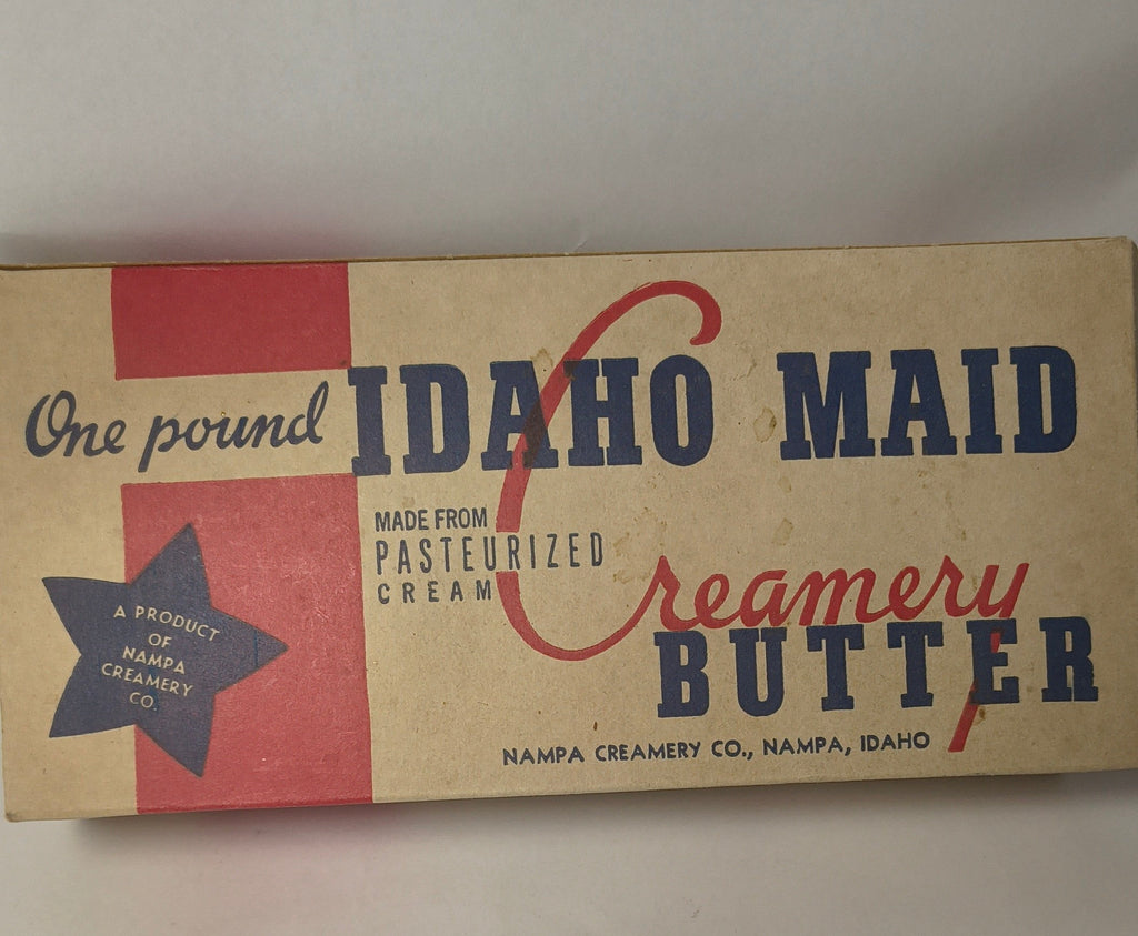 Vintage Idaho Maid Creamery Butter Box – Nampa Creamery Co., Nampa Idaho (NOS)